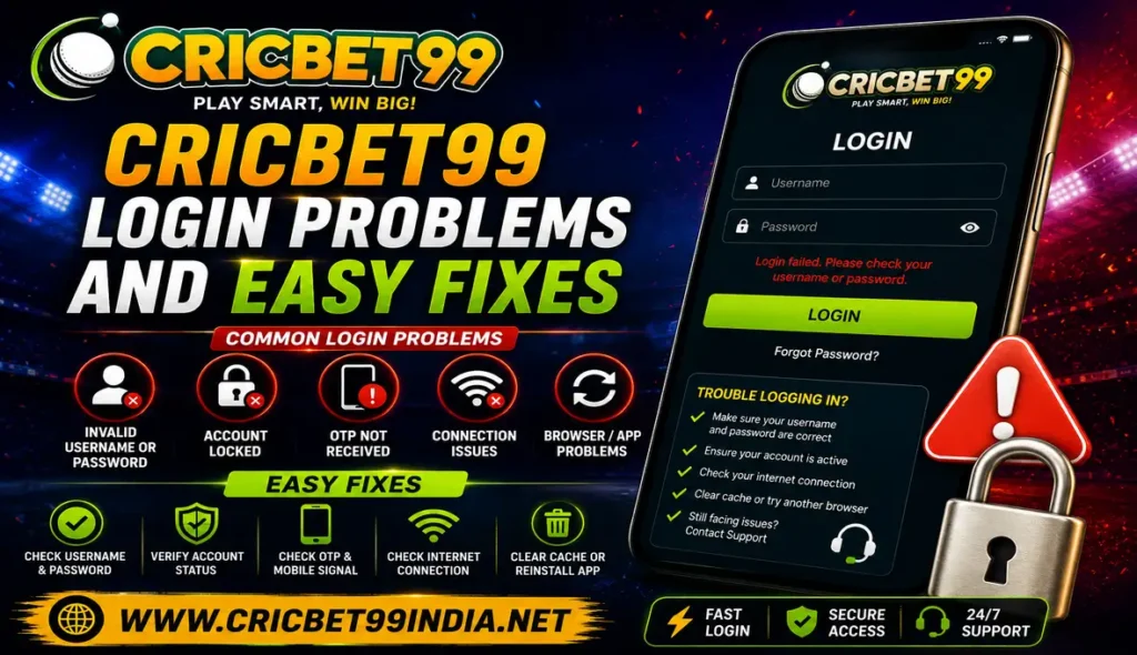 Cricbet99 Login Problems and Easy Fixes