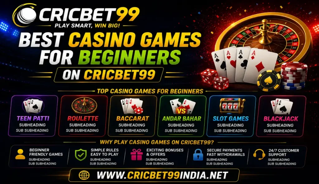 Best Casino Games for Beginners on Cricbet99