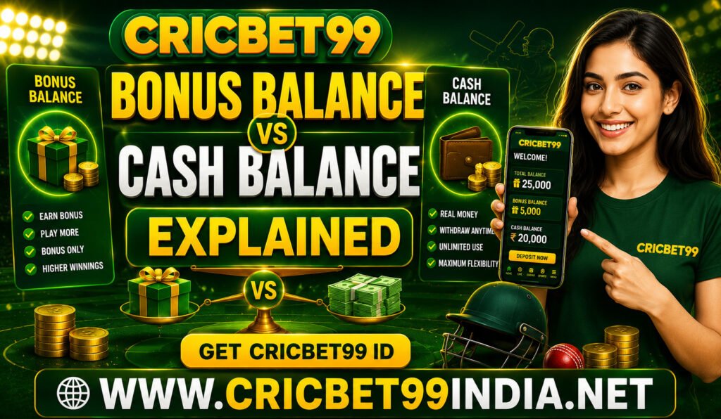 Cricbet99 Bonus Balance vs Cash Balance Explained
