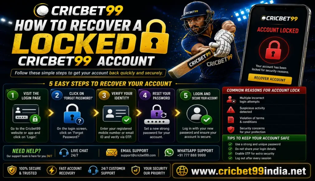 How to Recover a Locked Cricbet99 Account