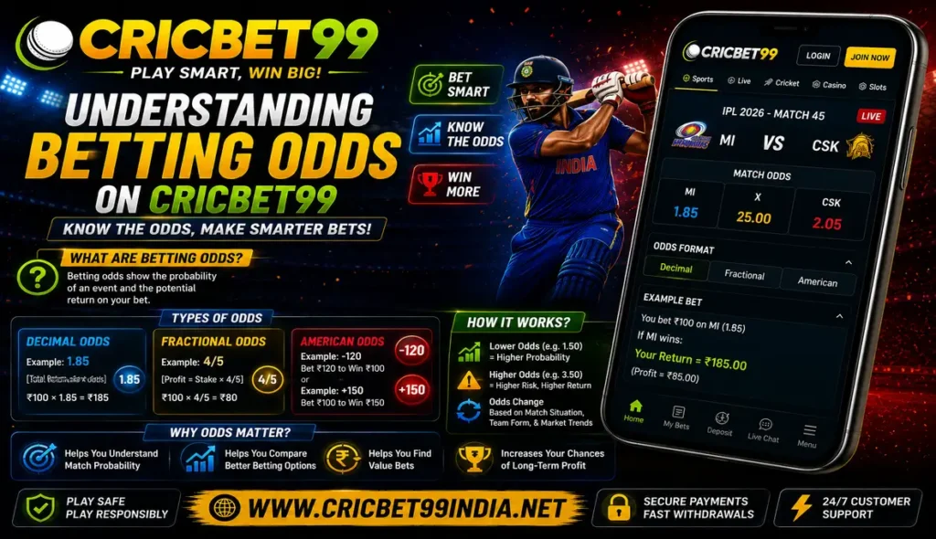 Understanding Betting Odds on Cricbet99